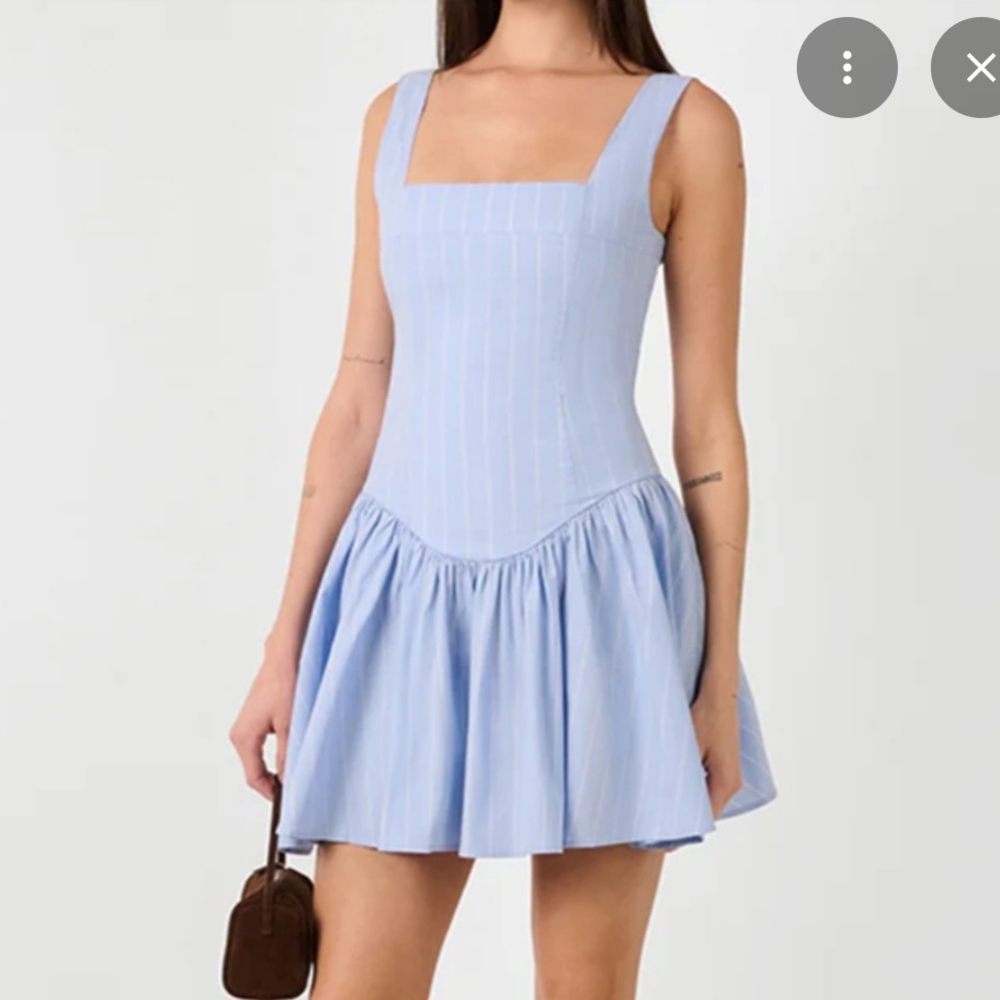 WeWoreWhat Blue PEPLUM Dress Size 8 NWT